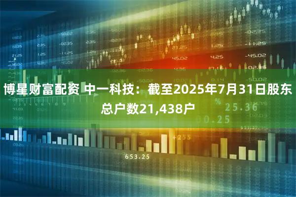 博星财富配资 中一科技：截至2025年7月31日股东总户数21,438户