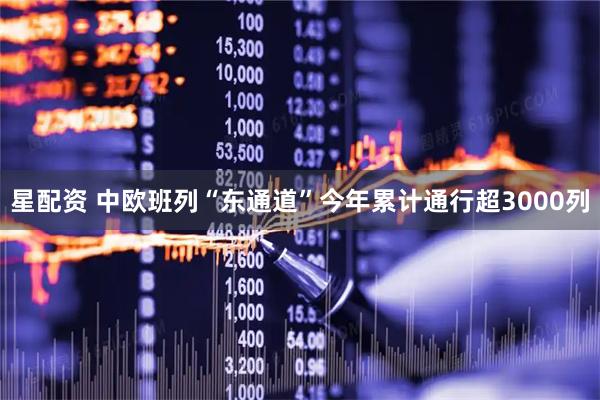 星配资 中欧班列“东通道”今年累计通行超3000列